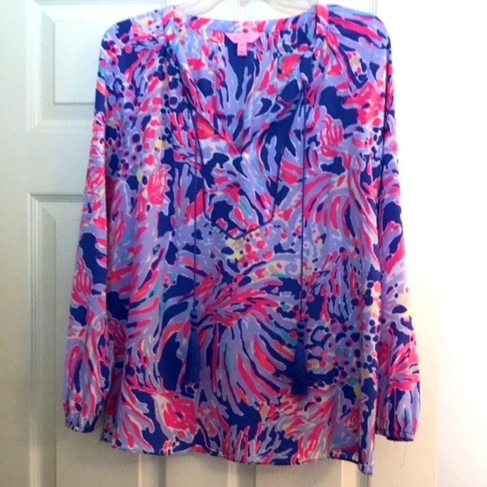Lilly Pulitzer Silk Saria Top